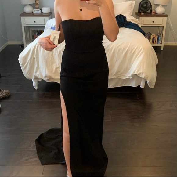 Sherri Hill 53604 Black Strapless Formal Gown - Picture 2 of 13